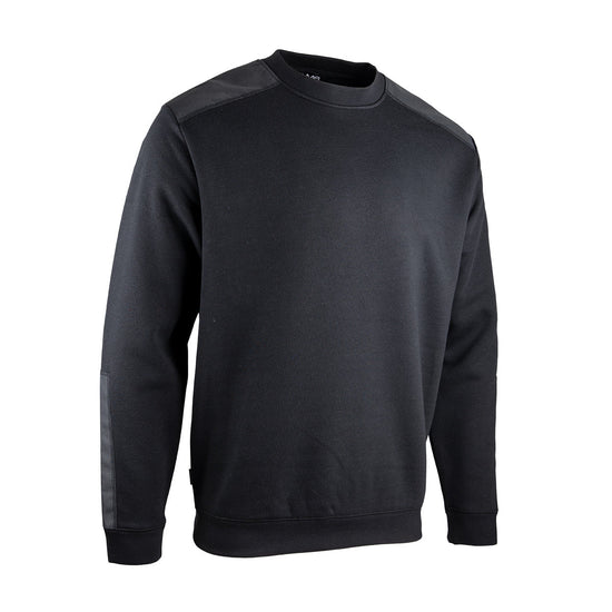 Chandail Bruxelles Hugo Strong #8091 pour homme. Confort en molleton chaud, renforts Oxford 300D et style noir sobre pour travail et quotidien.