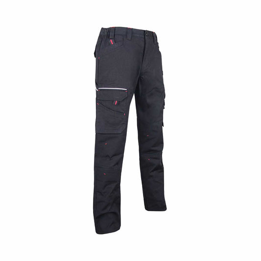 Pantalon de travail extensible en canevas, BASALTE #1425 combine confort, légèreté et robustesse pour les professionnels actifs. Entrejambe 83cm/32,5 pouces