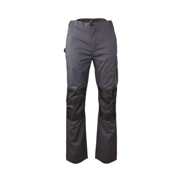 Pantalon de travail stretch TERRESTRE Hugo Strong gris charcoal en tissu Ripstop multipoches