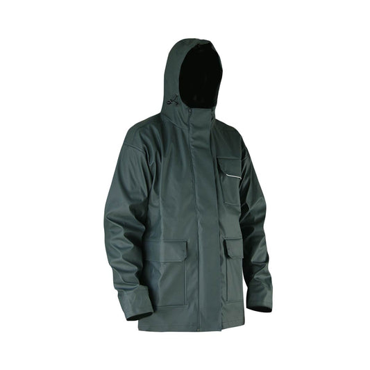Veste de pluie Hugo Strong Orage #2055, imperméable et coupe-vent, conçue pour le travail extérieur. Protection 5000 mm, durable et confortable.
