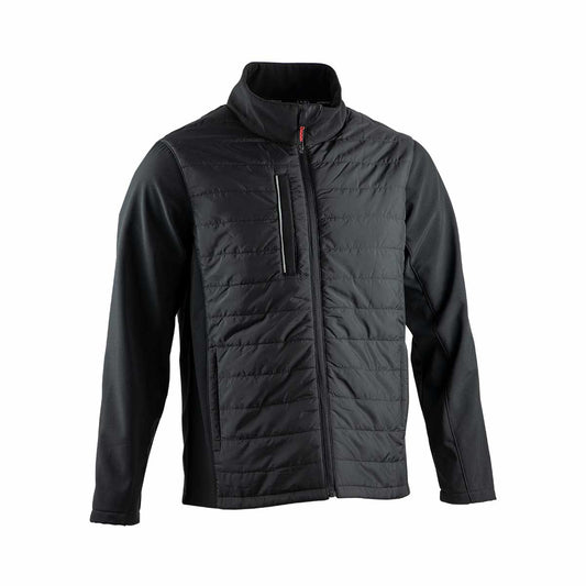 Veste Hugo Strong Soft, bi-matière et chaude, idéale pour le travail extérieur. Confort softshell, isolation matelassée et mobilité garantie.