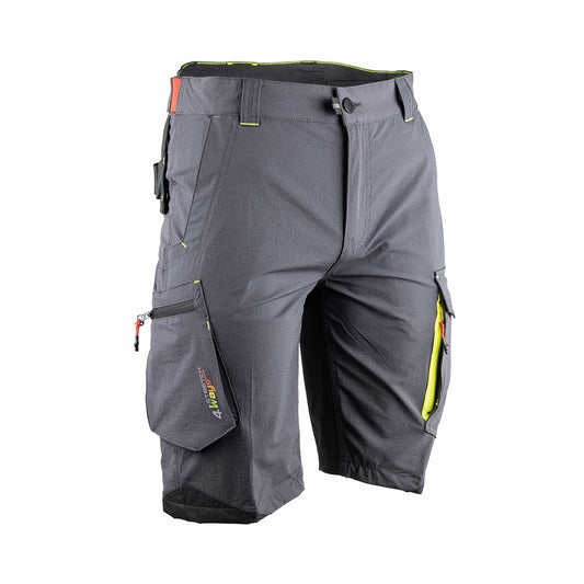 Short de travail extensible 4 sens #6152. Léger, résistant et fonctionnel, il offre confort et mobilité pour les professionnels actifs.