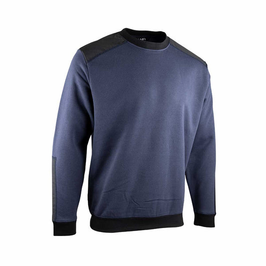 Chandail de travail LIMA #8087 bicolore. Confortable, chaud et résistant grâce à ses renforts Oxford et son molleton intérieur.