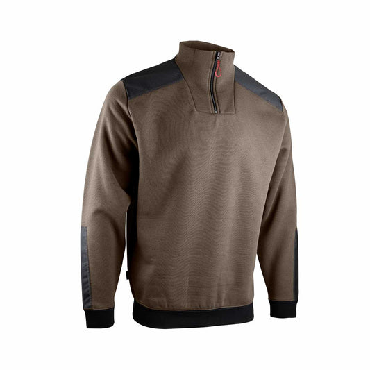 Chandail à col camionneur CUZCO #8124 : molleton chaud, renforts Oxford 300D et demi-zip pratique. Résistant, confortable et durable pour le travail extérieur.