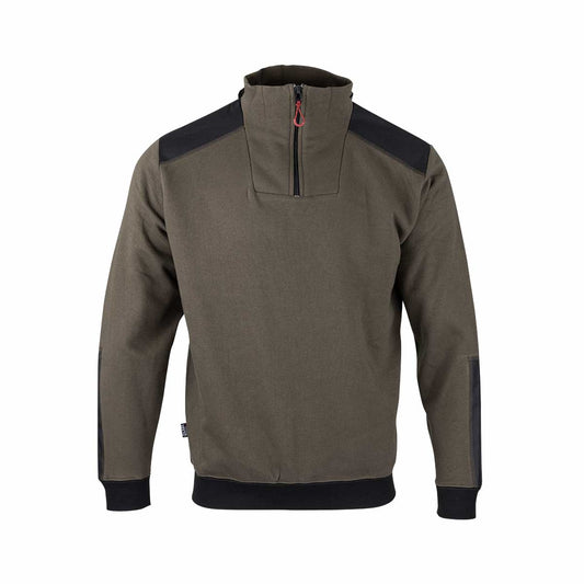 Chandail à col camionneur CUZCO #8124 : molleton chaud, renforts Oxford 300D et demi-zip pratique. Résistant, confortable et durable pour le travail extérieur.