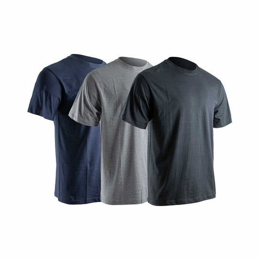 Lot de 3 t-shirts Hugo Strong Lyon #9162C en coton peigné doux et résistant, parfaits pour le travail quotidien. Excellent rapport qualité-prix.
