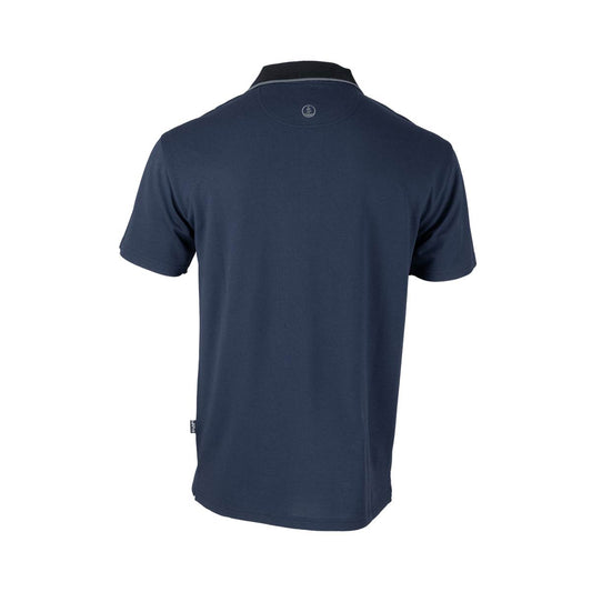 Polo Hugo Strong GOLFE #9325, léger et respirant, idéal pour le travail extérieur. Maille piquée coton-polyester et finitions contrastantes.