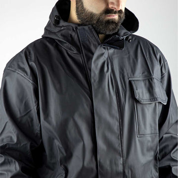 Veste de pluie Hugo Strong Orage (#2055), imperméable et coupe-vent, conçue pour le travail extérieur. Protection 5000 mm, durable et confortable.