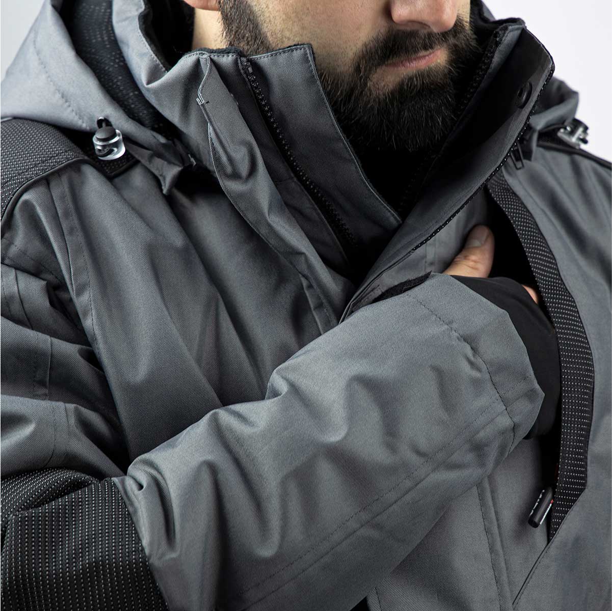 Manteau parka matelassé Hugo Strong Volga #2292, imperméable et chaud, conçu pour le travail extérieur. Résistance Oxford 500D et confort durable.